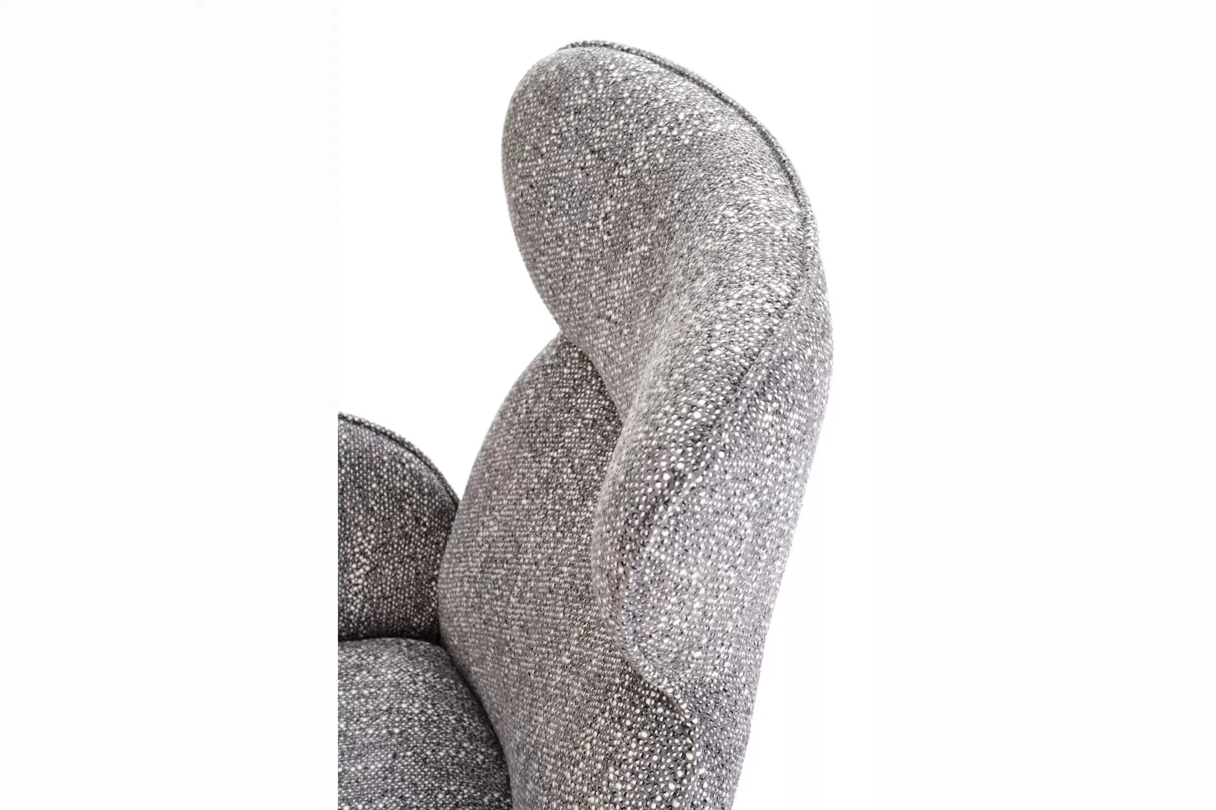 K571 Stolička Popolový (1p=2 szt) Stolička čalúnená Sofel otočna - popielate / čierny nožičky