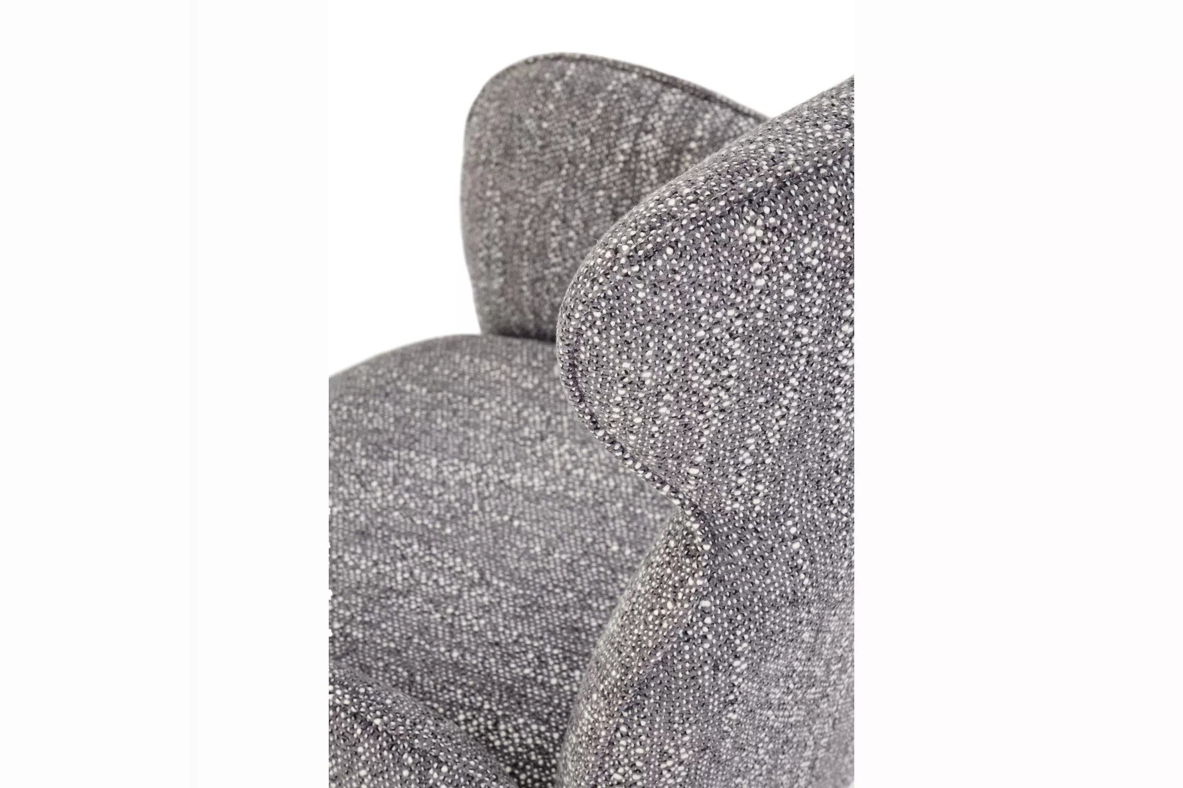 K571 Stolička Popolový (1p=2 szt) Stolička čalúnená Sofel otočna - popielate / čierny nožičky