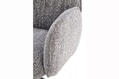 K571 Stolička Popolový (1p=2 szt) Stolička čalúnená Sofel otočna - popielate / čierny nožičky