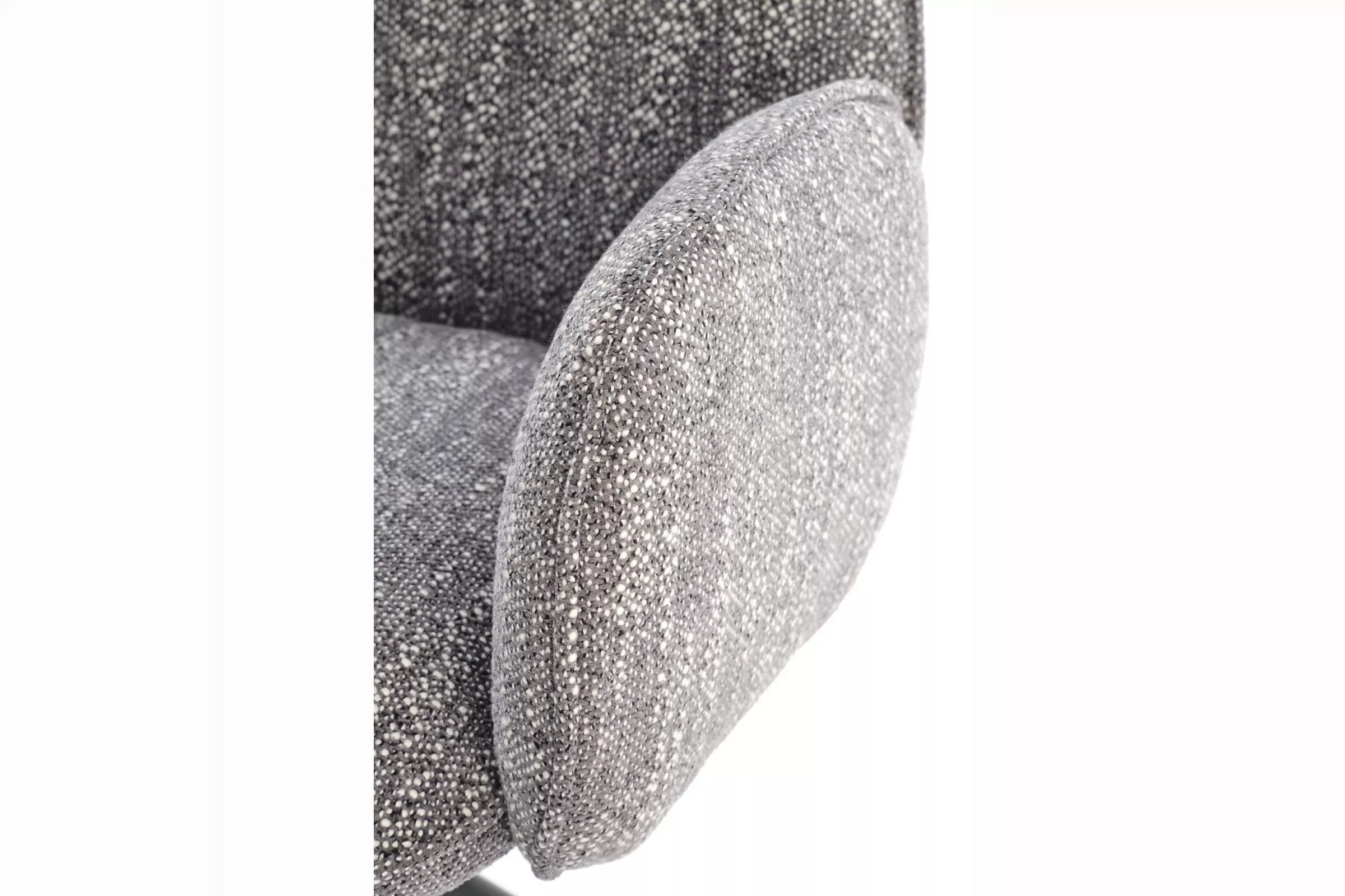 K571 Stolička Popolový (1p=2 szt) Stolička čalúnená Sofel otočna - popielate / čierny nožičky