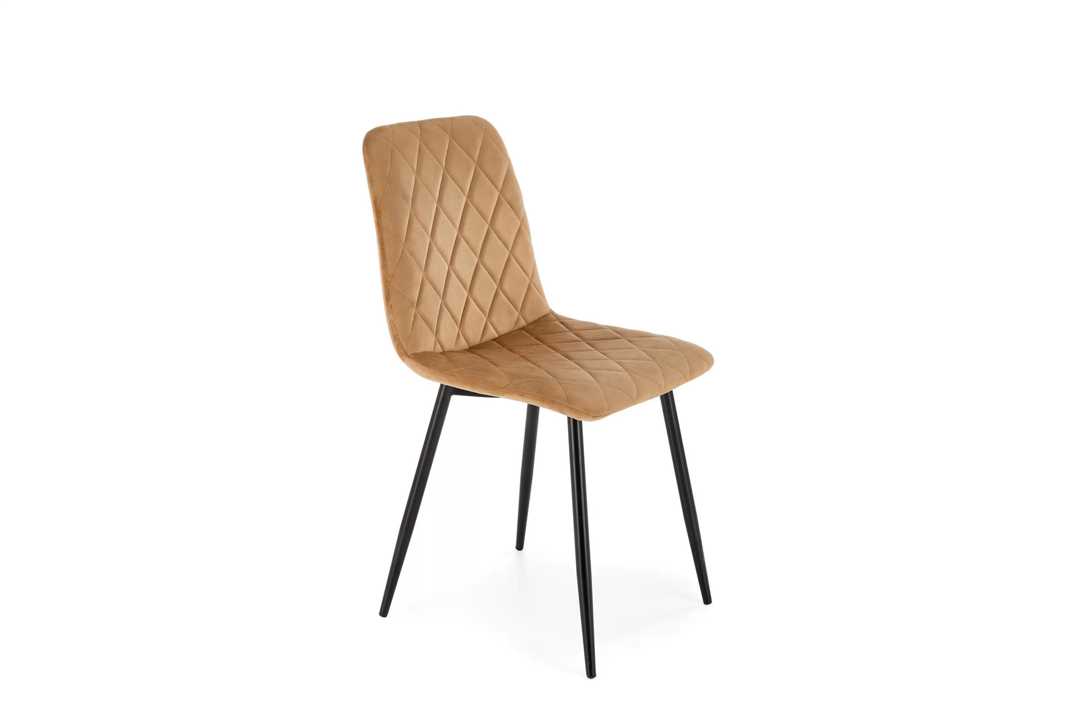 Čalouněná židle Tasco - béžový samet / černé nohy židle čalouněné Tasco - béžová welwet / černé nožičky