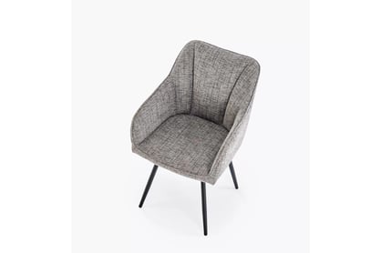 Čalúnená stolička Vellin - sivá / čierne nohy Stolička čalúnená Vellin - popol / čierny nožičky