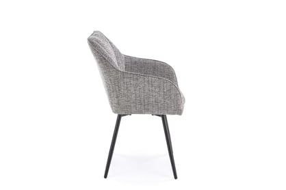 Čalúnená stolička Vellin - sivá / čierne nohy Stolička čalúnená Vellin - popol / čierny nožičky