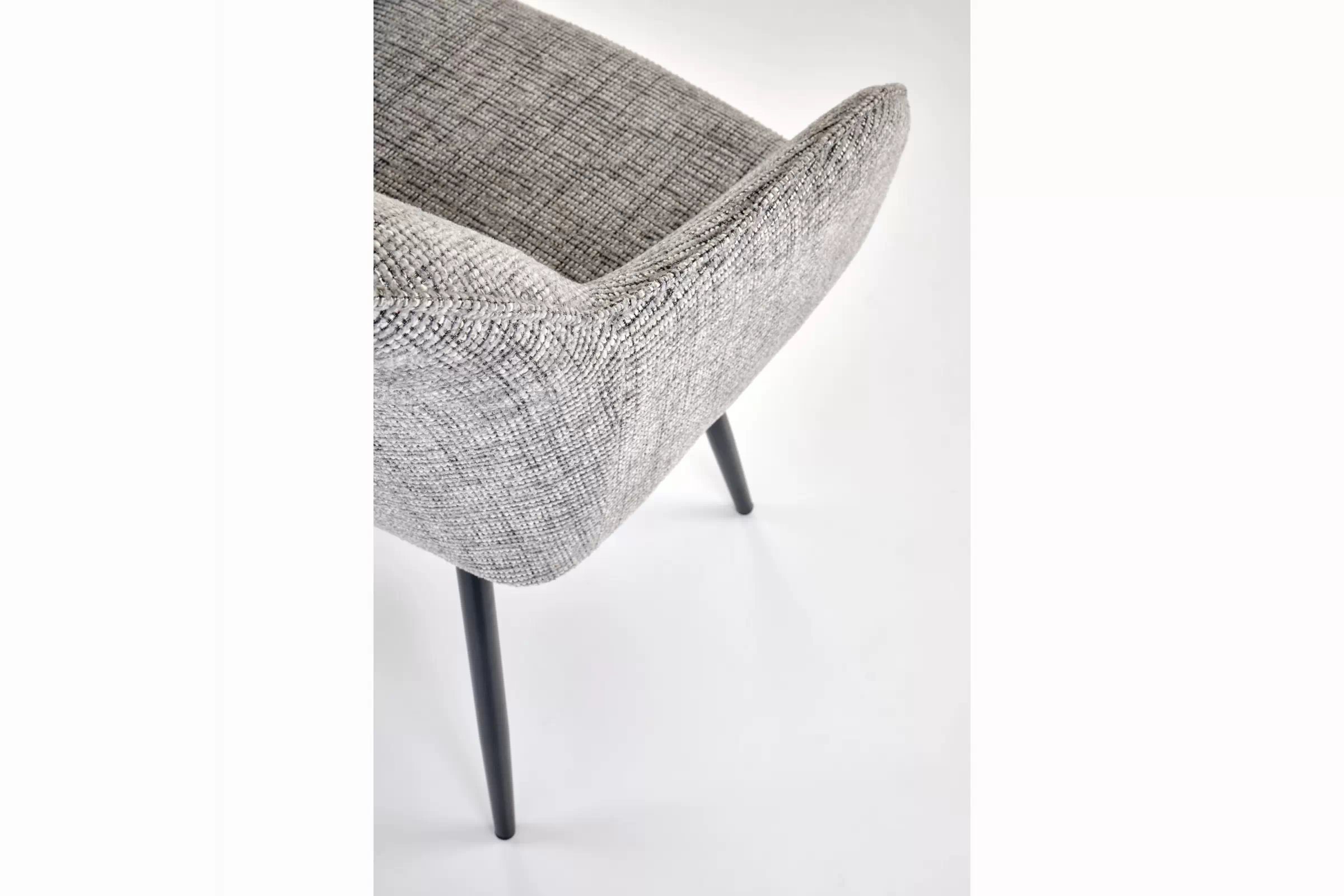 Čalúnená stolička Vellin - sivá / čierne nohy Stolička čalúnená Vellin - popol / čierny nožičky