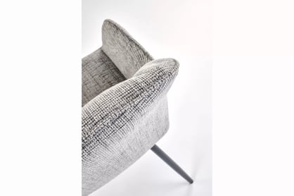 Čalúnená stolička Vellin - sivá / čierne nohy Stolička čalúnená Vellin - popol / čierny nožičky