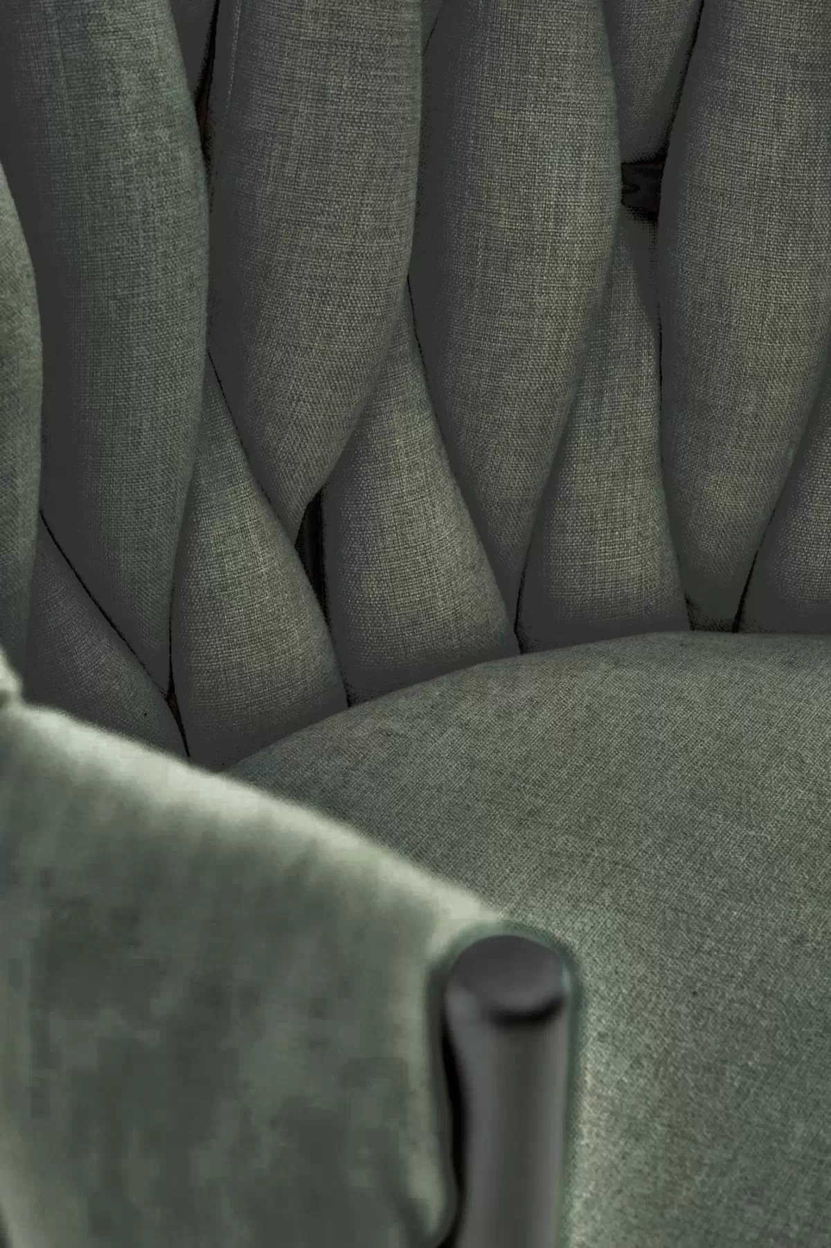 Čalouněná jídelní židle Verosa - olivová látka Nea 73 / černé nohy židle čalouněné Verosa - olivová plecionka Nea 73 / Nohy černá