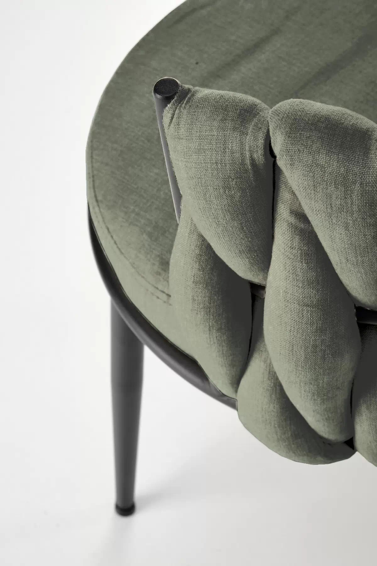 Čalouněná jídelní židle Verosa - olivová látka Nea 73 / černé nohy židle čalouněné Verosa - olivová plecionka Nea 73 / Nohy černá