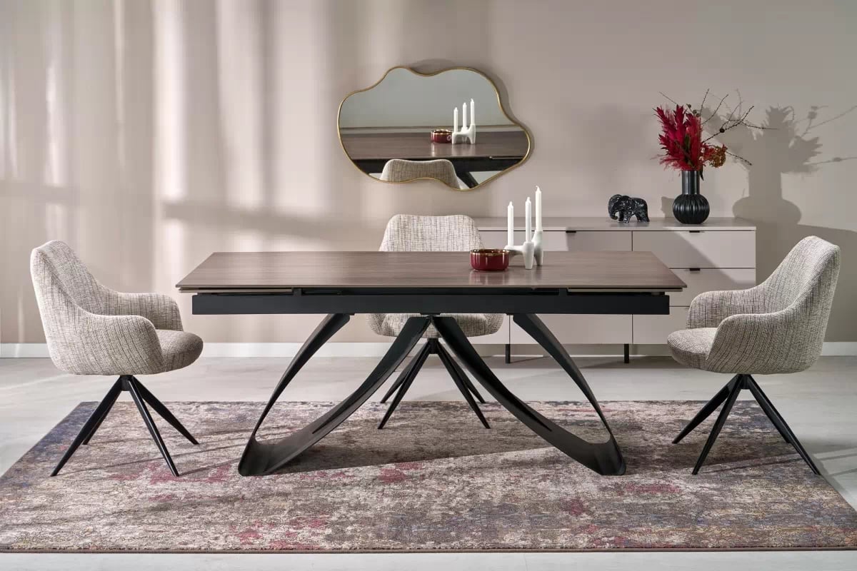 Otočná čalouněná židle Volaro - béžová / černé nožky židle čalouněné Volaro obrotowe - béžová / Nohy černá