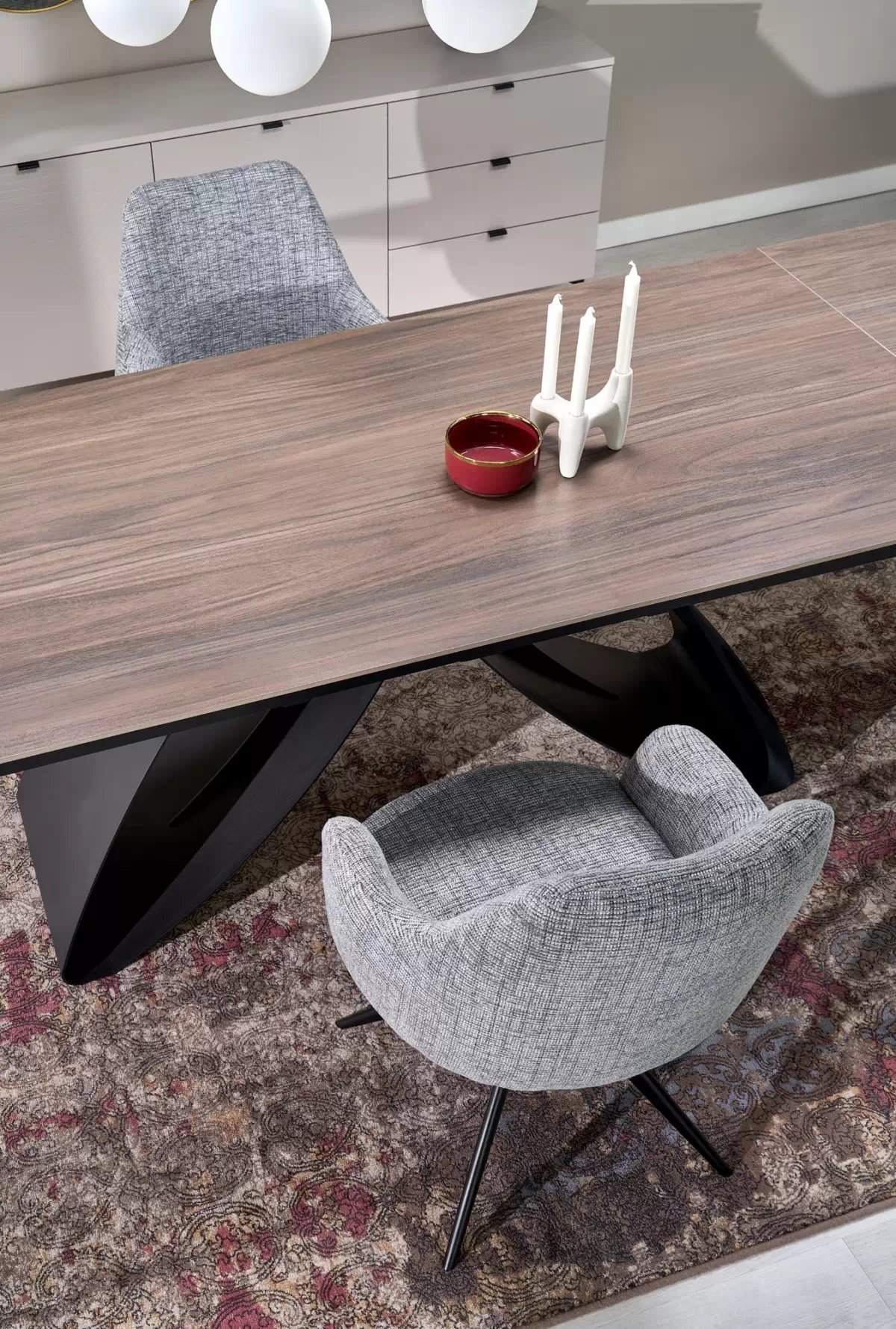 Otočná čalouněná židle Volaro - šedá / černé nožky židle čalouněné Volaro obrotowe - popelavá / Nohy černá