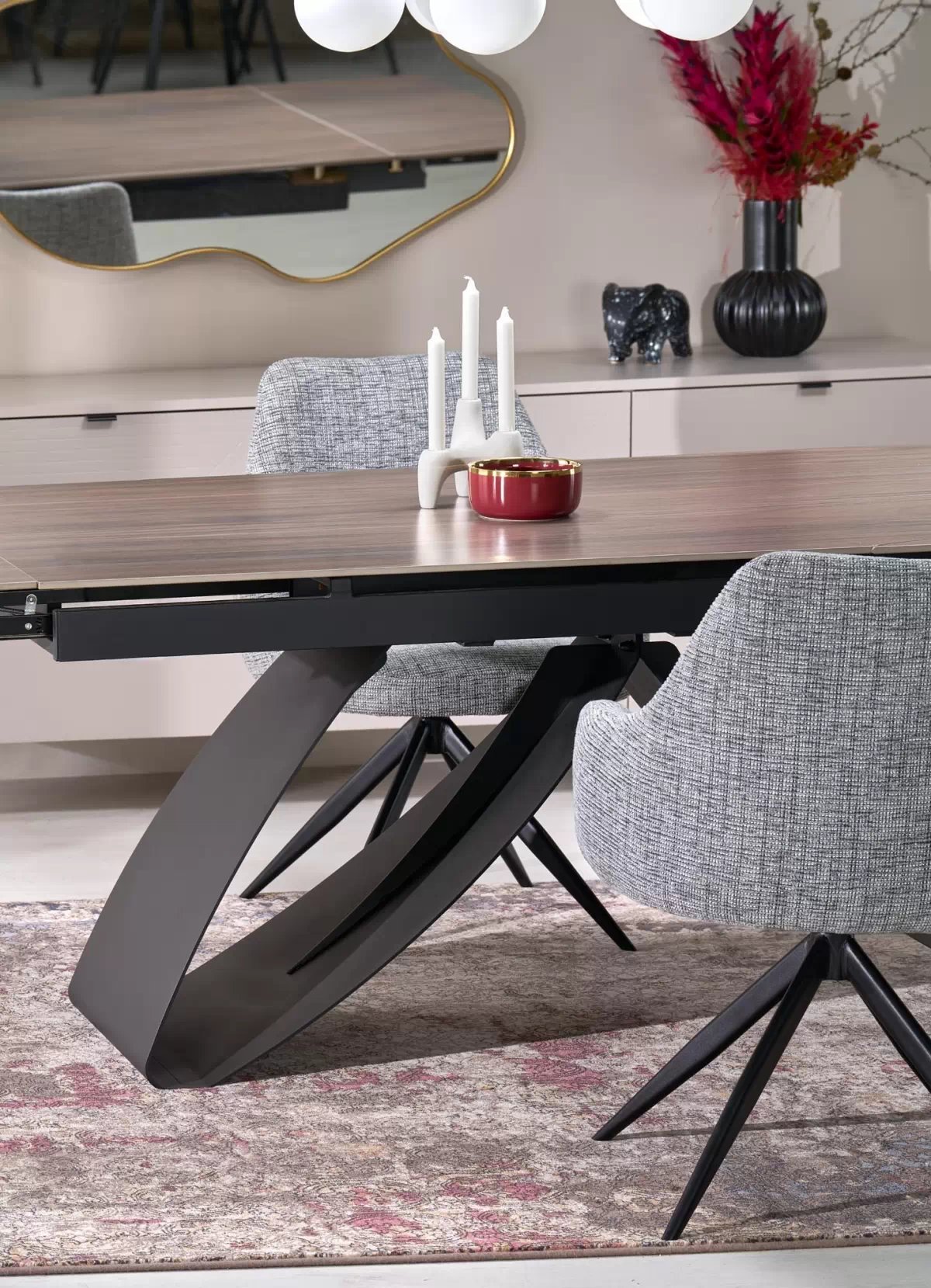 Otočná čalouněná židle Volaro - šedá / černé nožky židle čalouněné Volaro obrotowe - popelavá / Nohy černá