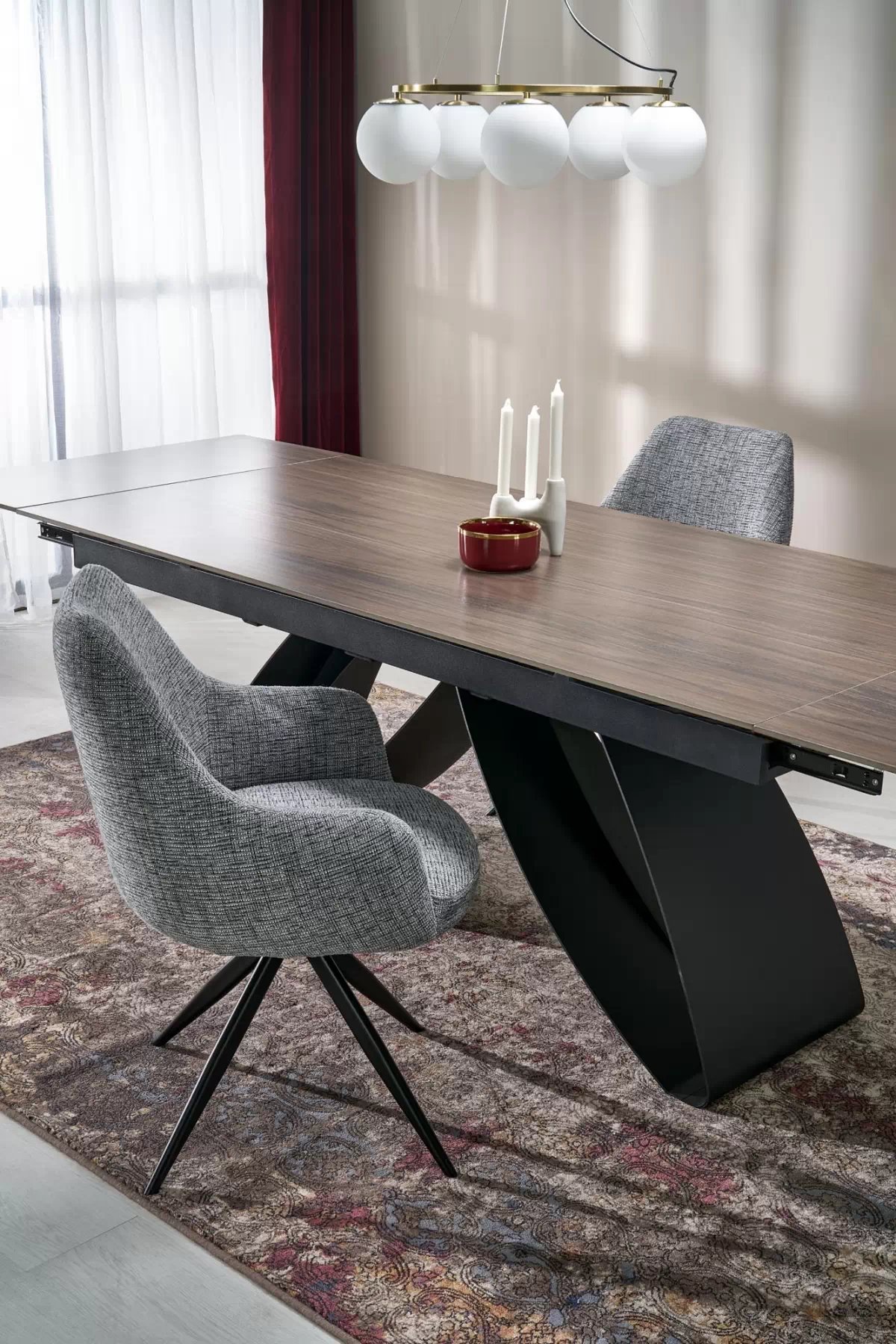 Otočná čalouněná židle Volaro - šedá / černé nožky židle čalouněné Volaro obrotowe - popelavá / Nohy černá