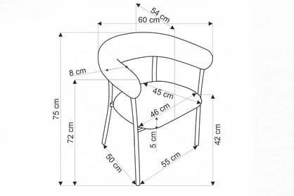 Čalúnená stolička Zanox s čalúneným sedadlom - pletenina svetlý béžový / biele nohy Stolička čalúnená Zanox z tapicerowanym siedziskiem - plecionka svetlý Béžová / biale nožičky