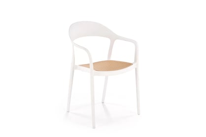 Jídelní židle Veltro - bílá / přírodní židle Veltro - bílá / přírodní