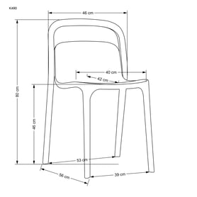 Plastová židle K490 - zelená židle z umělé hmoty k490 - Zelený