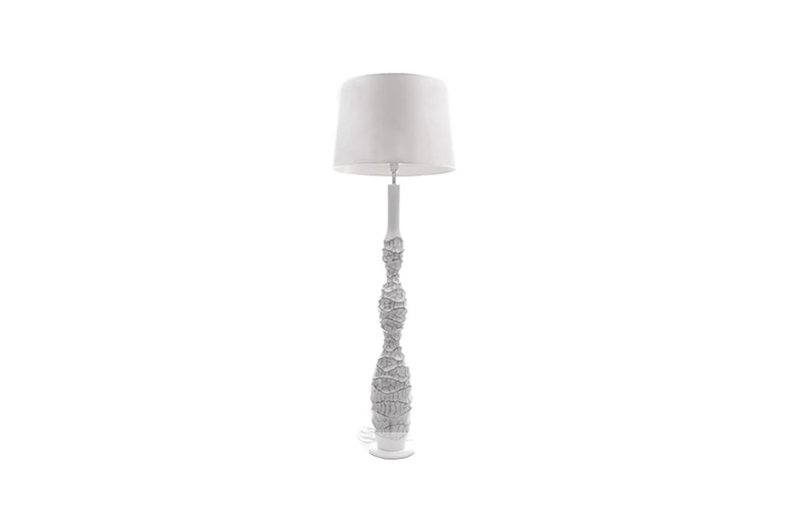 Stojací lampa Clara 02 - bílá / stříbrná Lampa stojící 