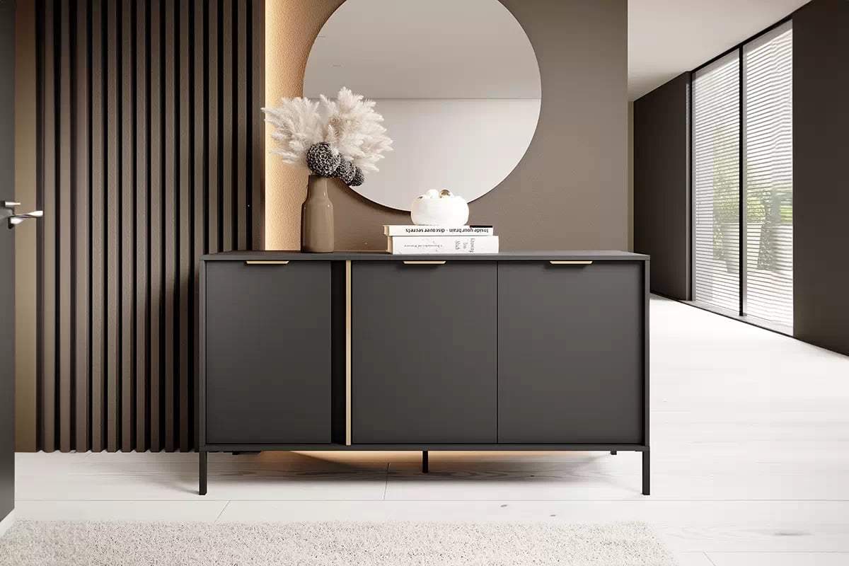 Komoda Interi 150 cm - antracitová Komoda trojdverová Interi 150 cm - Antracytová 