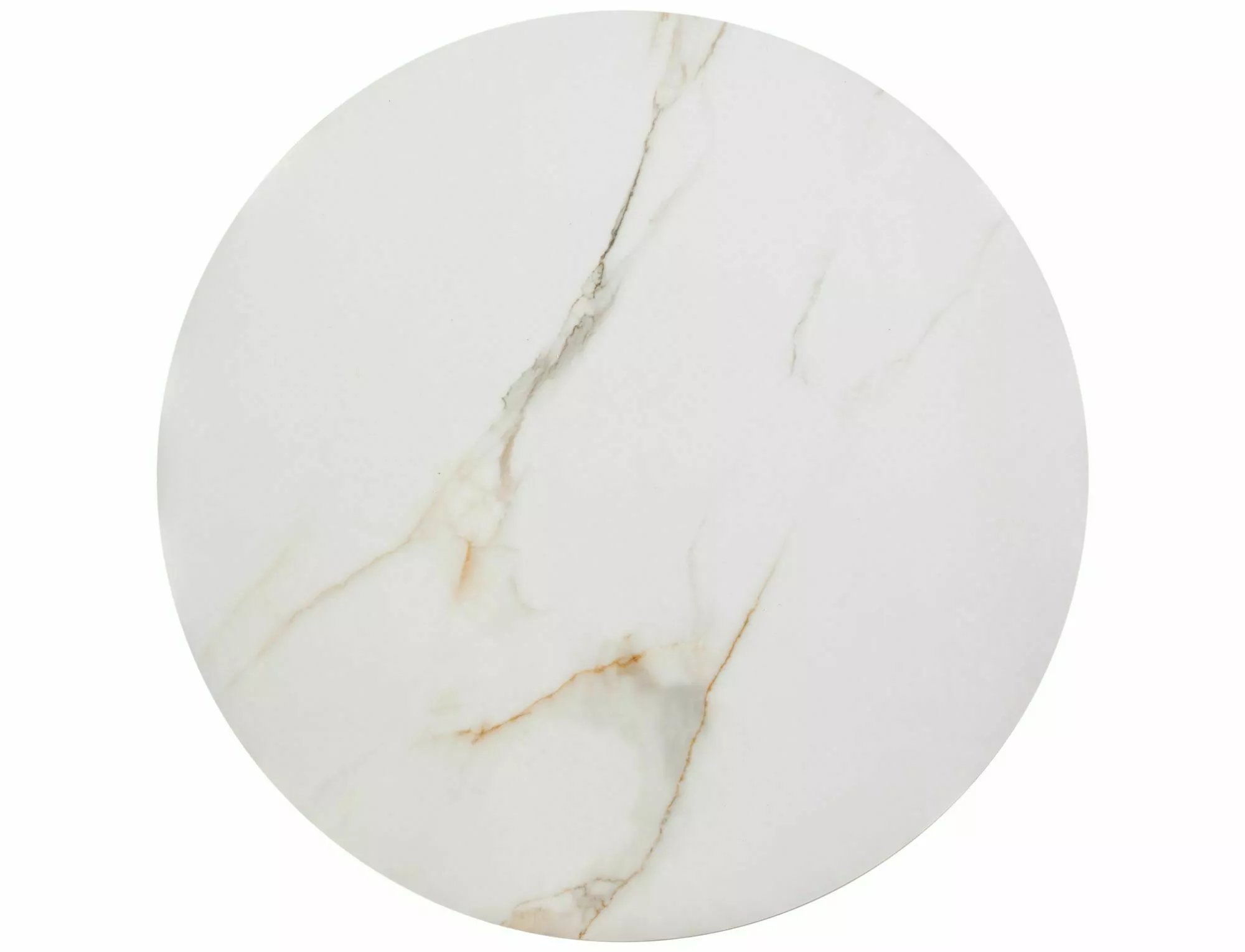 Súprava konferenčných stolíkov Kora D - biela / mramorový efekt / čierny mat Konferenčný Stolík kora d biaLy fi80 fi60/ Čierny mat Komplet