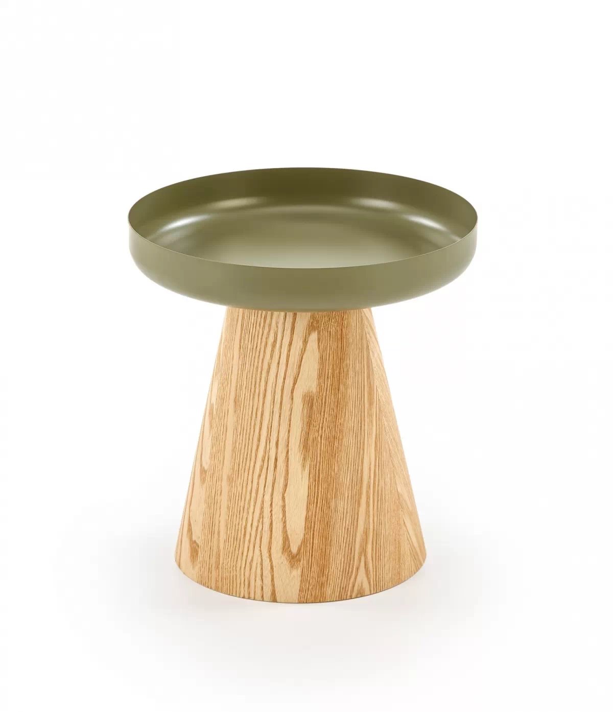 Konferenční stolek Gina 40 cm - přírodní / zelená Konferenční stolek okragla Gina 40 cm pro obývacího pokoje - přírodní / zelená