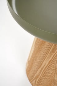 Konferenčný stolík Gina 40 cm - prírodný dekor / zelené nožičky Konferenčný stolík okragla Gina 40 cm do obývacej izby - prírodné / Zelený