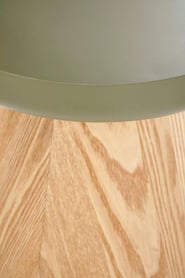 Konferenčný stolík Gina 40 cm - prírodný dekor / zelené nožičky Konferenčný stolík okragla Gina 40 cm do obývacej izby - prírodné / Zelený