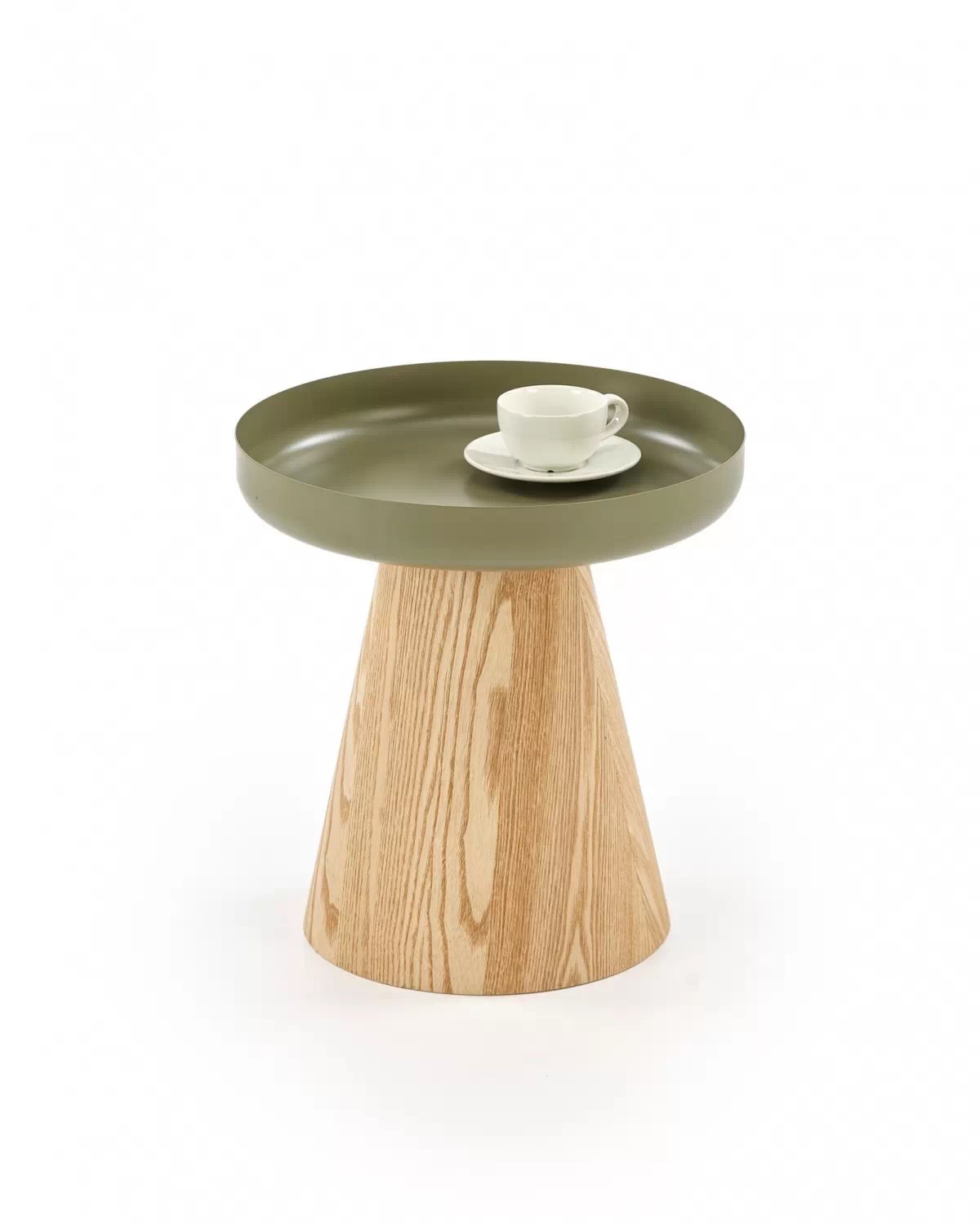 Konferenční stolek Gina 40 cm - přírodní / zelená Konferenční stolek okragla Gina 40 cm pro obývacího pokoje - přírodní / zelená