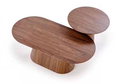 Konferenčný stolík Gisela 60 cm - orechový dekor Konferenčný stolík okragla Gisela 60 cm do obývacej izby - orieškový