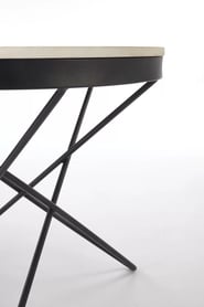 Kulatý konferenční stolek Leila 60 cm – bílý mramor / černá Konferenční stolek okragla leila 60 cm - bílá mramor / černá