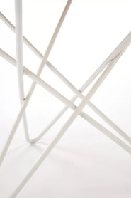 Kulatý konferenční stolek Leila 60 cm – přírodní / bílá Konferenční stolek okragla leila 60 cm - přírodní / bílá