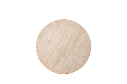 Okrúhly konferenčný stolík Massia 80 cm do obývačky - travertín / orech Konferenčný stolík okragla Massia 80 cm do obývacej izby - Travertín / Orech