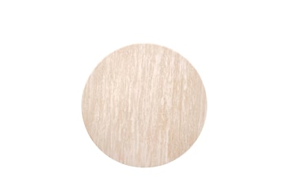 Okrúhly konferenčný stolík Massia II 50 cm do obývačky - travertín / orech Konferenčný stolík okragla Massia Mini 50 cm do obývacej izby - Travertín / Orech