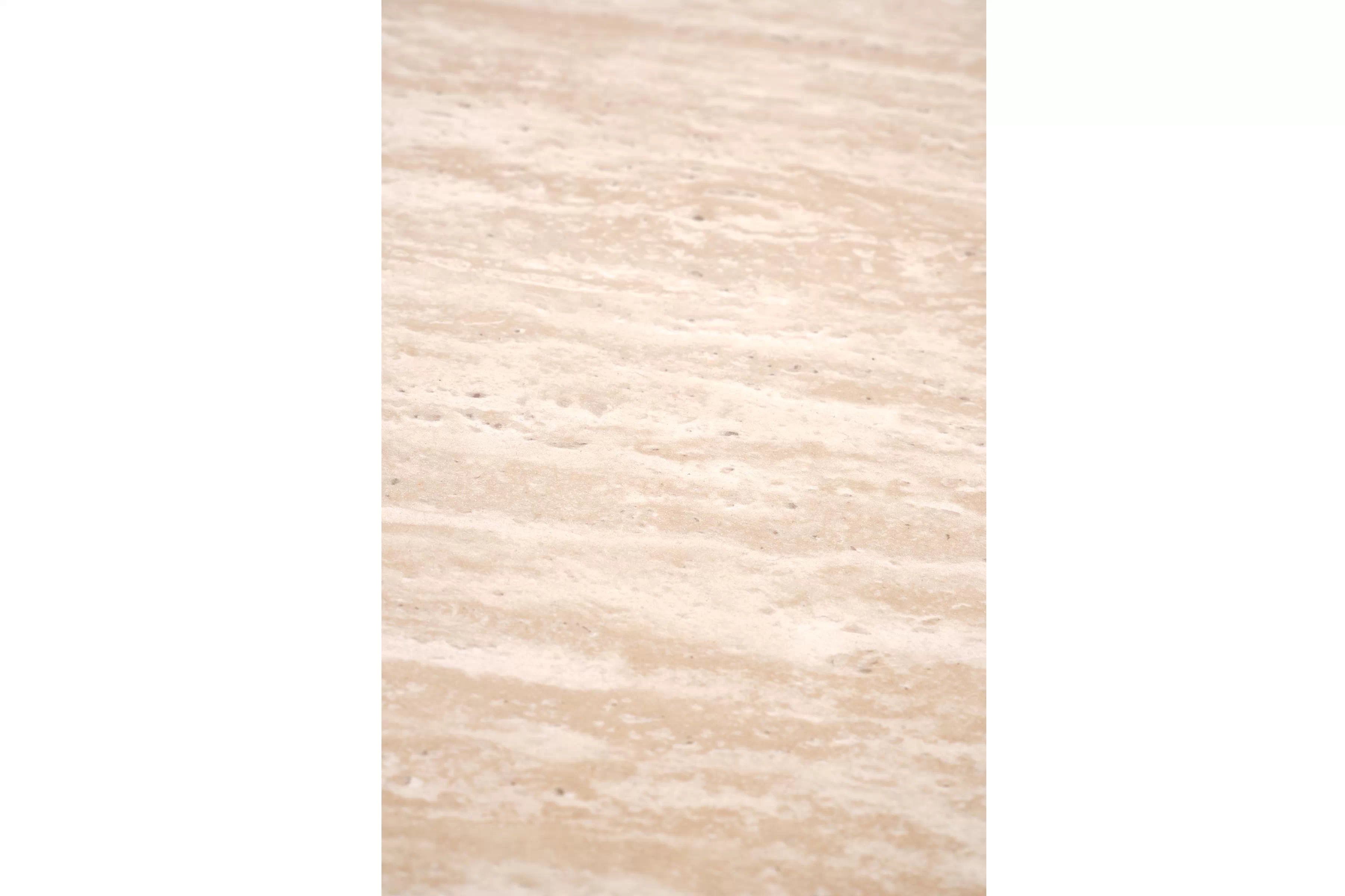 Okrúhly konferenčný stolík Massia II 50 cm do obývačky - travertín / orech Konferenčný stolík okragla Massia Mini 50 cm do obývacej izby - Travertín / Orech