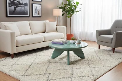 Kulatý konferenční stolek Soraya 80 cm – světle modrá Konferenční stolek okragla Soraya 80 cm - světlý modrá