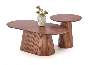 Konferenčný stolík Gisela 120 cm - orechový dekor Konferenčný stolík owalna Gisela 120 cm do obývacej izby - orieškový