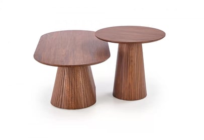 Konferenčný stolík Gisela 120 cm - orechový dekor Konferenčný stolík owalna Gisela 120 cm do obývacej izby - orieškový