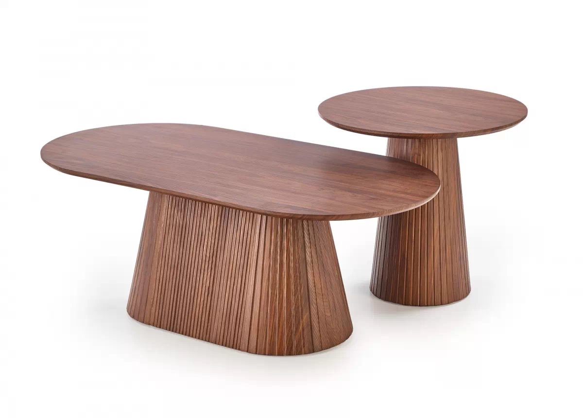 Konferenční stolek Gisela 120 cm - ořechová Konferenční stolek owalna Gisela 120 cm pro obývacího pokoje - ořechový