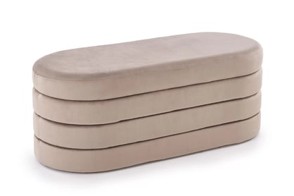 Čalúnená lavica Velio so zásobníkom do predsiene - béžový zamat