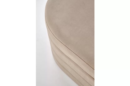 Čalúnená lavica Velio so zásobníkom do predsiene - béžový zamat Lawka čalúnená Velio s úložným priestorom do predsienie - béžový velúr