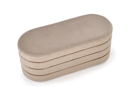 Čalúnená lavica Velio so zásobníkom do predsiene - béžový zamat Lawka čalúnená Velio s úložným priestorom do predsienie - béžový velúr