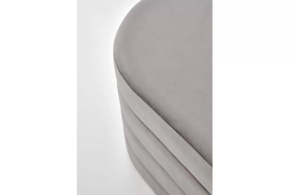 Čalúnená lavica Velio so zásobníkom do predsiene - popelavý zamat Lawka čalúnená Velio s úložným priestorom do predsienie - Popolový velúr