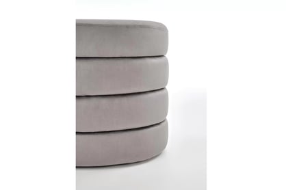 Čalúnená lavica Velio so zásobníkom do predsiene - popelavý zamat Lawka čalúnená Velio s úložným priestorom do predsienie - Popolový velúr