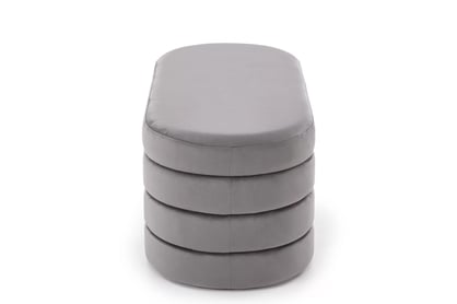 Čalúnená lavica Velio so zásobníkom do predsiene - popelavý zamat Lawka čalúnená Velio s úložným priestorom do predsienie - Popolový velúr