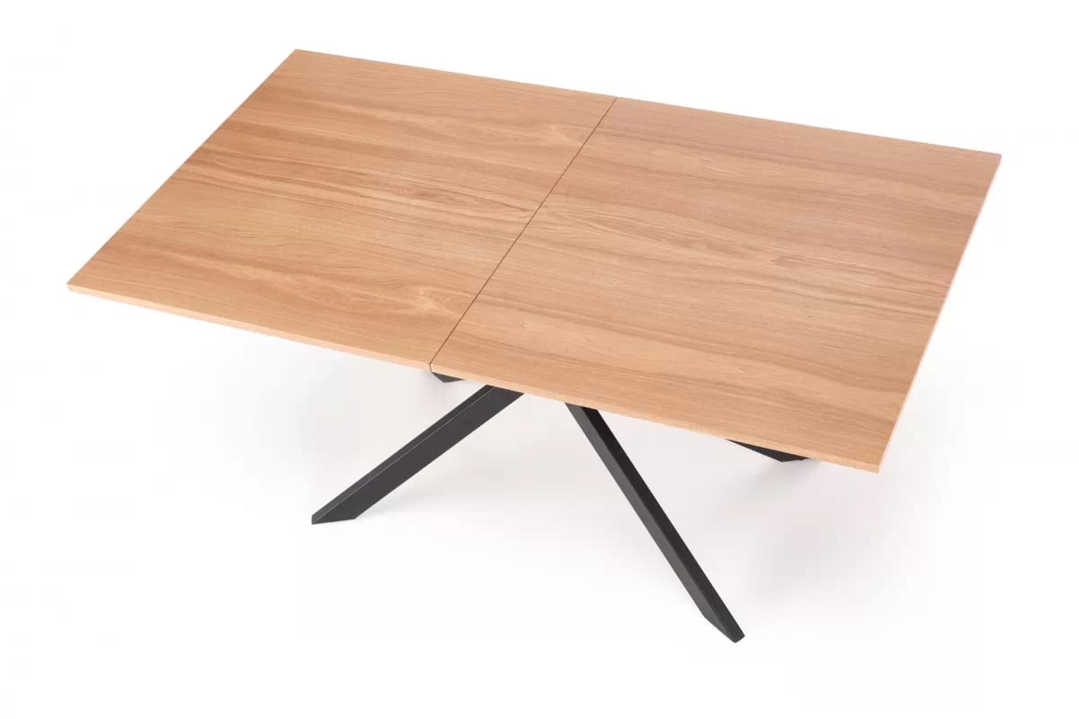 Rozkladací stôl Legarto 160-200x90 cm - prírodný dub / čierna LEGARTO Stôl rozkladany Pracovna doska - Dub prírodné, noha - Čierny