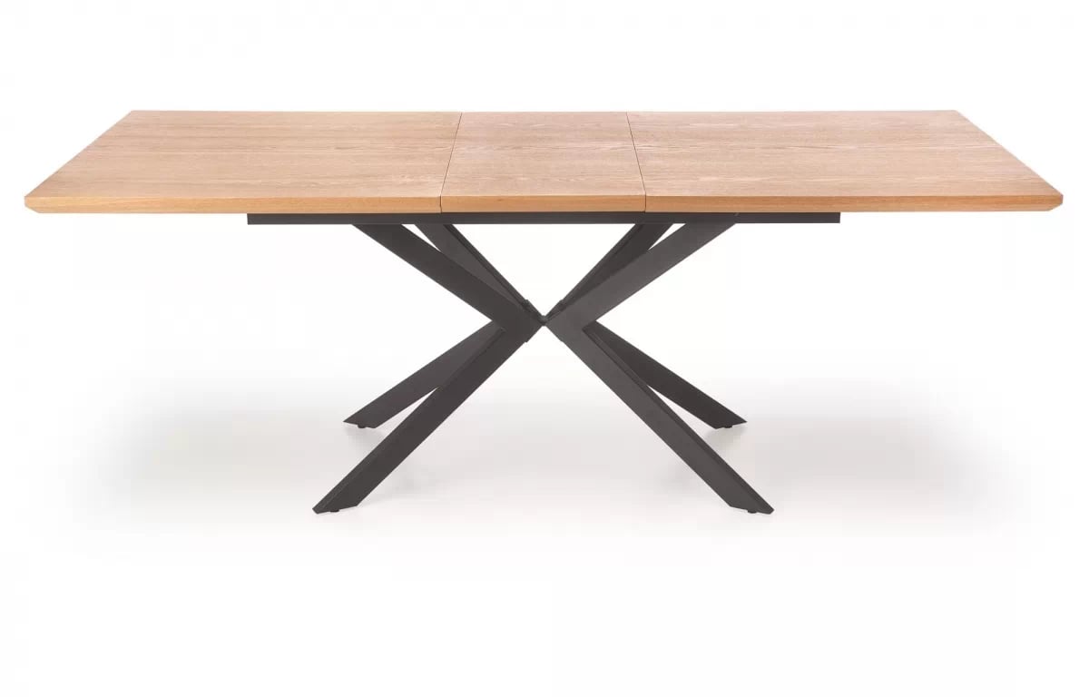 Rozkladací stôl Legarto 160-200x90 cm - prírodný dub / čierna LEGARTO Stôl rozkladany Pracovna doska - Dub prírodné, noha - Čierny