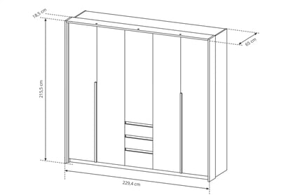 Lišta s osvětlením 230 cm do skříně Elazo - dub craft Lišta do Skříně Elazo z osvětlením 230 cm - Dub craft 