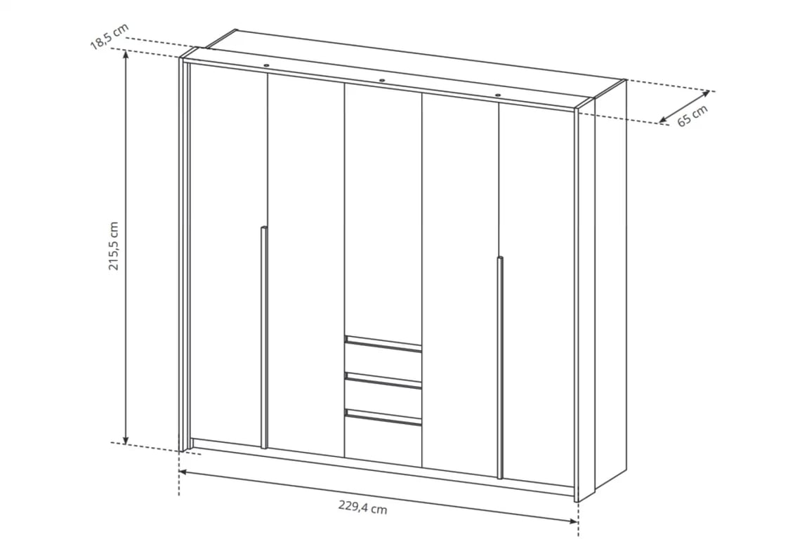 Lišta s osvětlením 230 cm do skříně Elazo - dub craft Lišta do Skříně Elazo z osvětlením 230 cm - Dub craft 