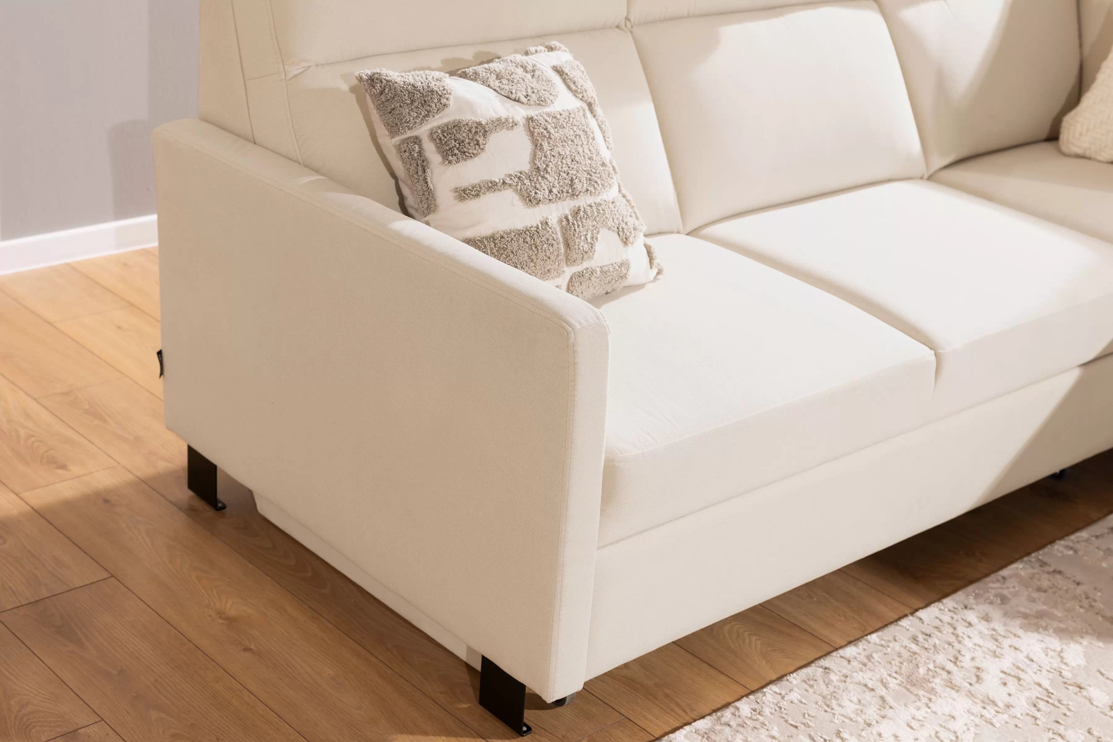 Rohová sedacia súprava Loario L pravá s úzkym bokom LOARIO BL-A+2SF+OT2P+N-A