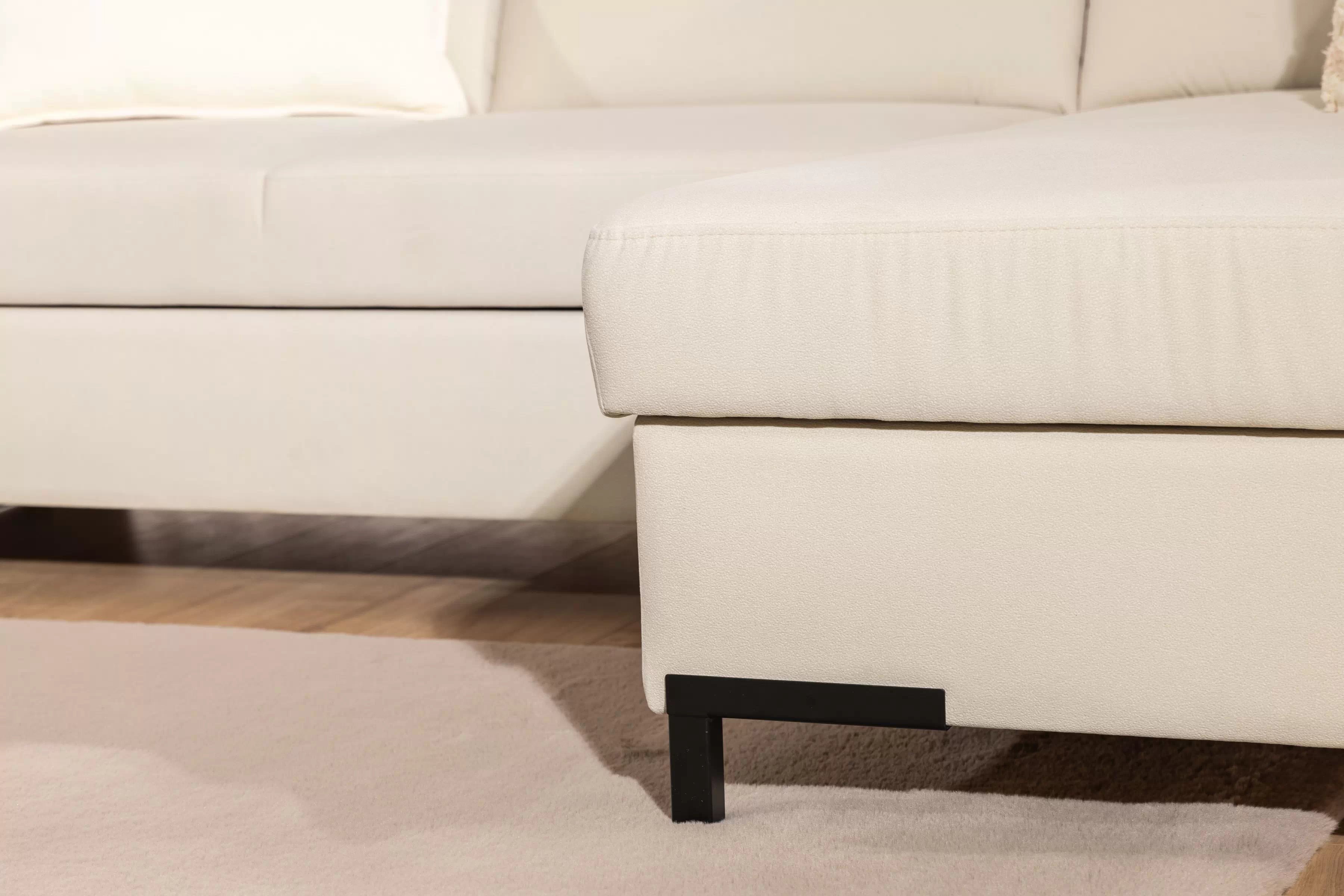 Rohová pohovka Loario L pravá se širokými proříznutými boky LOARIO BL-B+2SF+OT2P+N-B