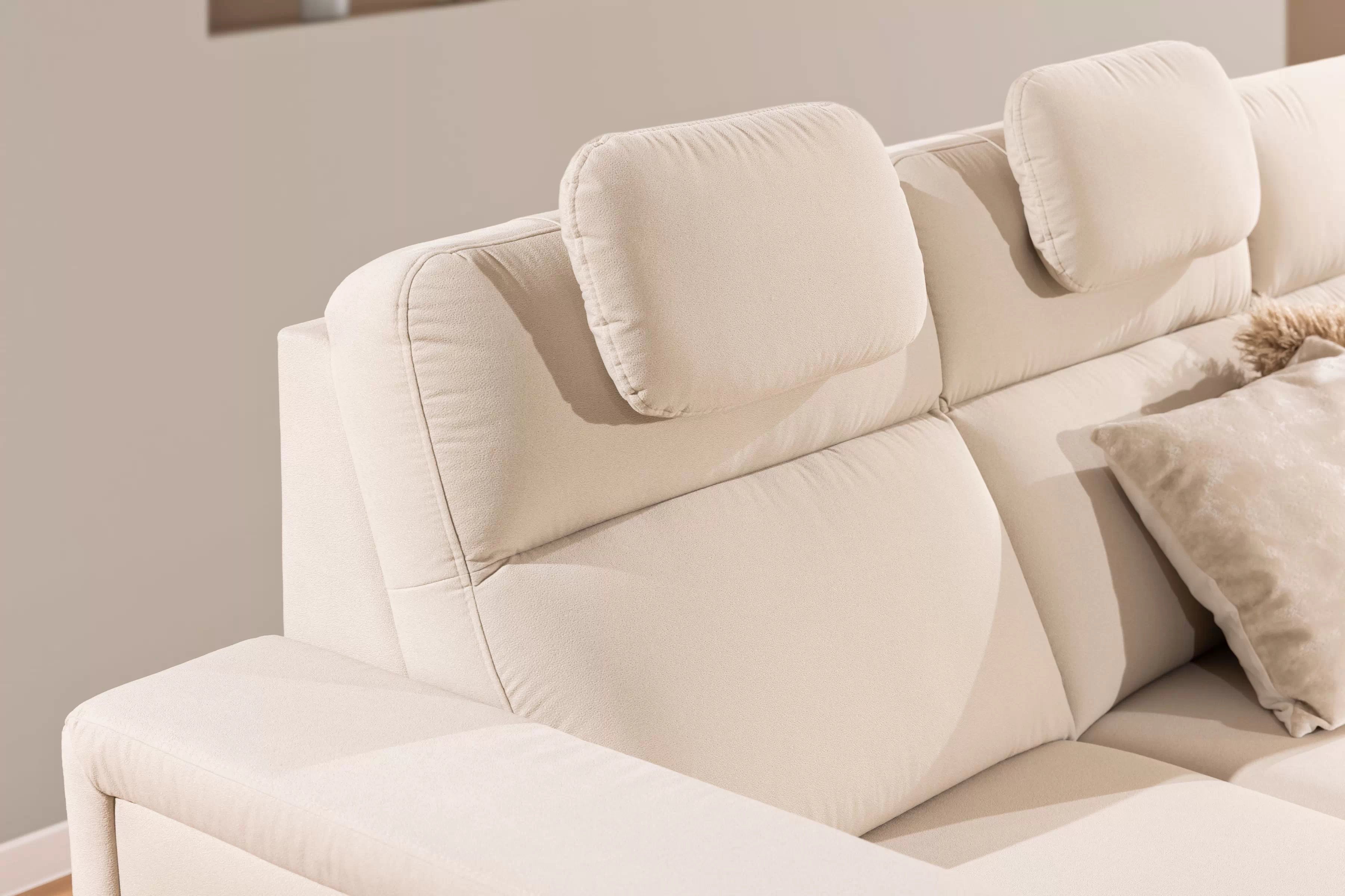 Rohová pohovka Loario L pravá se širokými boky LOARIO BL-C+2SF+OT2P+N-B