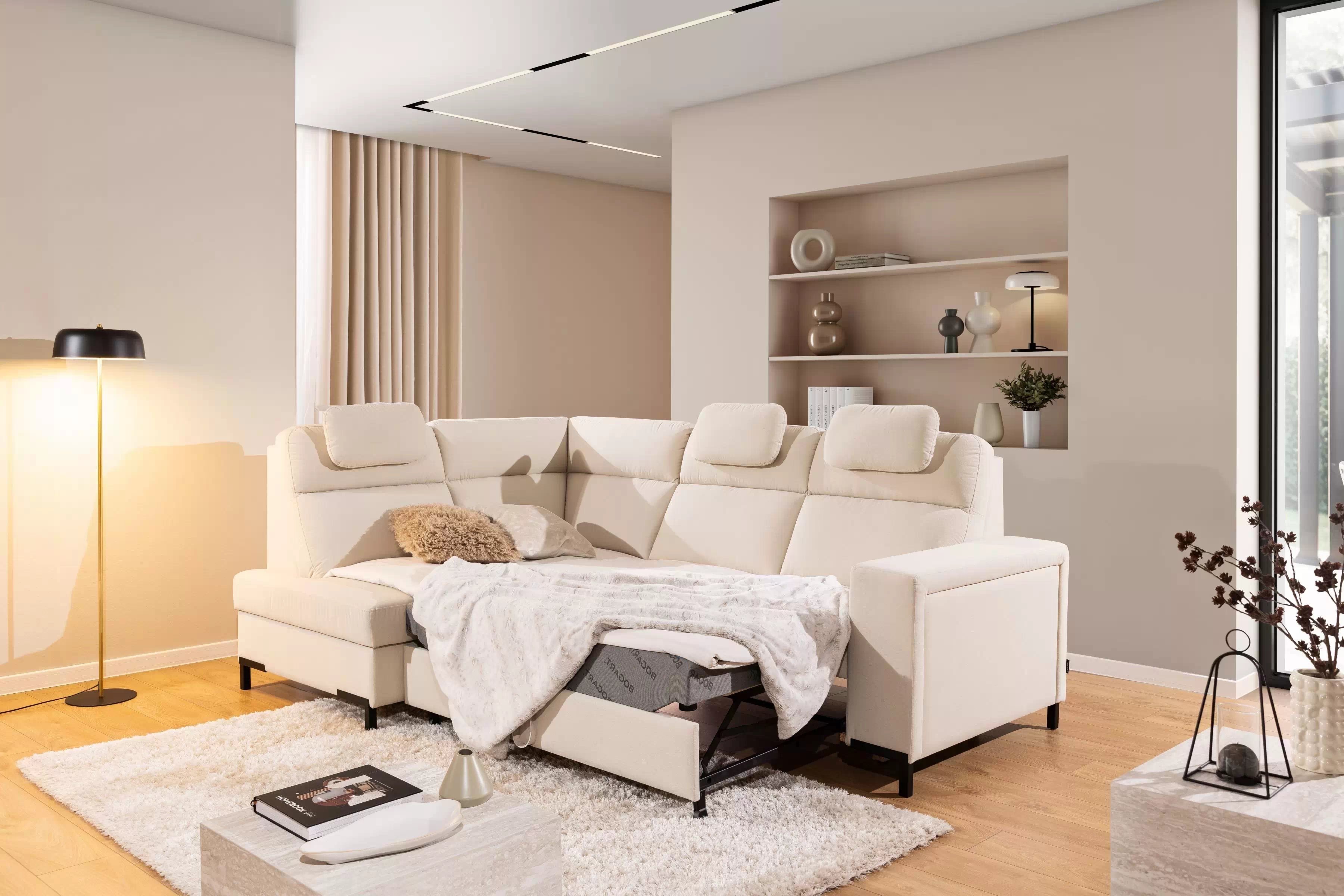 Rohová pohovka Loario L levá se širokými boky LOARIO BP-C+2SF+OT2L+N-B