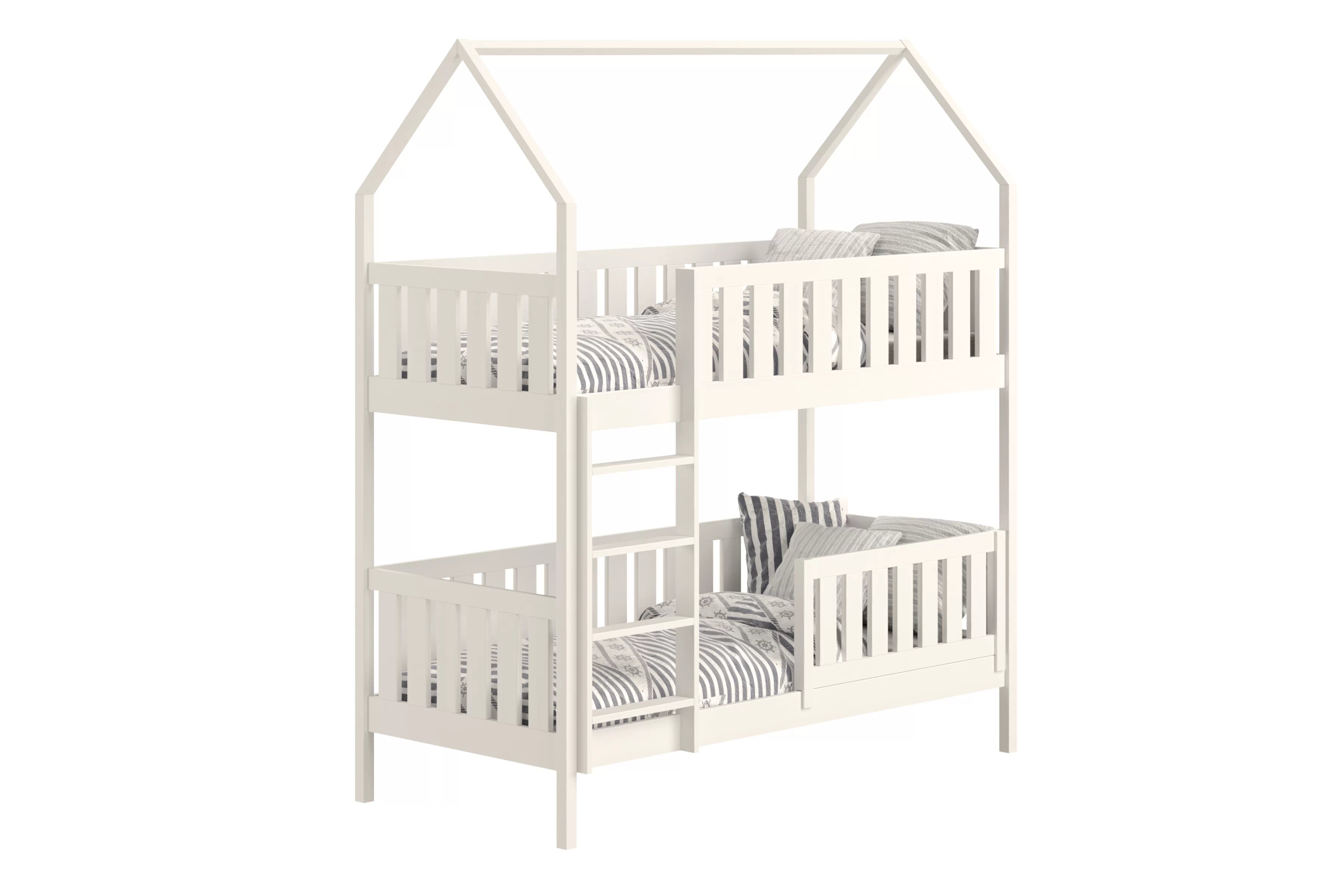 Patrová postel domeček Nemos 80x160 cm - bílá Postel domeček Nemos 80x160 patrová  - bílá